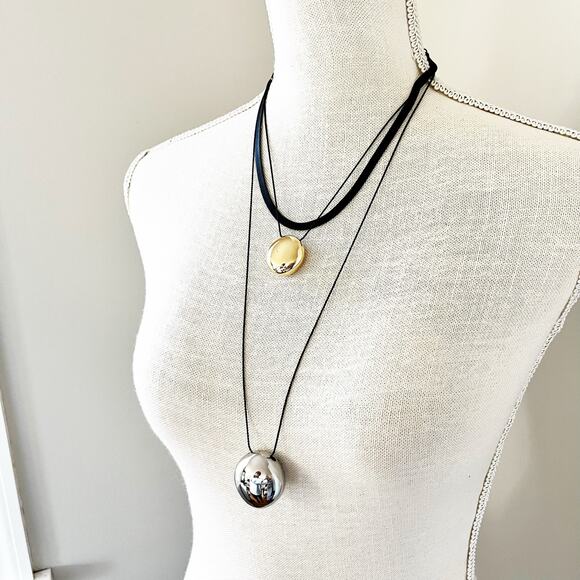 NEW Chico’s Mixed Metal Multistrand Convertible Necklace - Picture 4 of 9